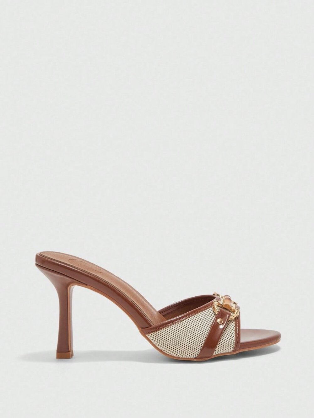 Brown Women's Elegant High Heel Sandals - Picture 2 of 5
